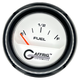 GAFFRIG 2 INCH ELECTRIC FUEL LEVEL GAUGE 240-33 OHMS FAT RIM (218) / BLACK / WHITE