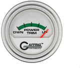 GAFFRIG 2 INCH ELECTRIC TRIM METER MERCURY GAUGE STEP RIM (002) / PLATINUM / WHITE