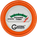 GAFFRIG 2 INCH ELECTRIC TRIM METER MERCURY GAUGE STEP RIM (002) / ORANGE / WHITE