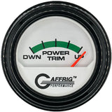 GAFFRIG 2 INCH ELECTRIC TRIM METER MERCURY GAUGE STEP RIM (002) / BLACK / WHITE