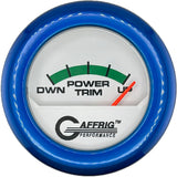 GAFFRIG 2 INCH ELECTRIC TRIM METER MERCURY GAUGE FAT RIM (218) / BLUE / WHITE