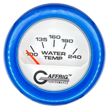 GAFFRIG 2 INCH ELECTRIC WATER TEMP 100-240 F GAUGE FAT RIM (218) / BLUE / WHITE