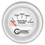 GAFFRIG 2 INCH ELECTRIC WATER TEMP 100-240 F GAUGE FAT RIM (218) / PLATINUM / WHITE