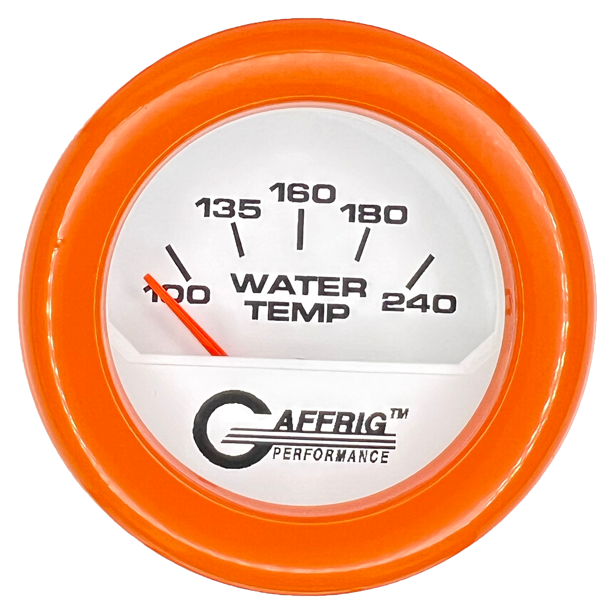 GAFFRIG 2 INCH ELECTRIC WATER TEMP 100-240 F GAUGE FAT RIM (218) / ORANGE / WHITE