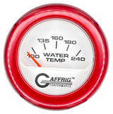 GAFFRIG 2 INCH ELECTRIC WATER TEMP 100-240 F GAUGE FAT RIM (218) / RED / WHITE