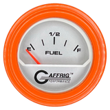 GAFFRIG 2 INCH ELECTRIC FUEL LEVEL GAUGE 240-33 OHMS STEP RIM (002) / ORANGE / PLATINUM