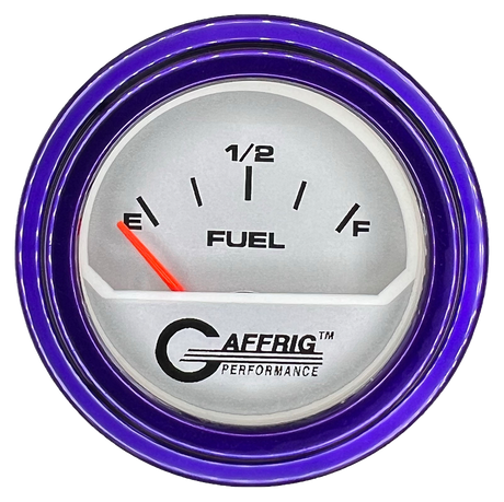 GAFFRIG 2 INCH ELECTRIC FUEL LEVEL GAUGE 240-33 OHMS STEP RIM (002) / PURPLE / PLATINUM