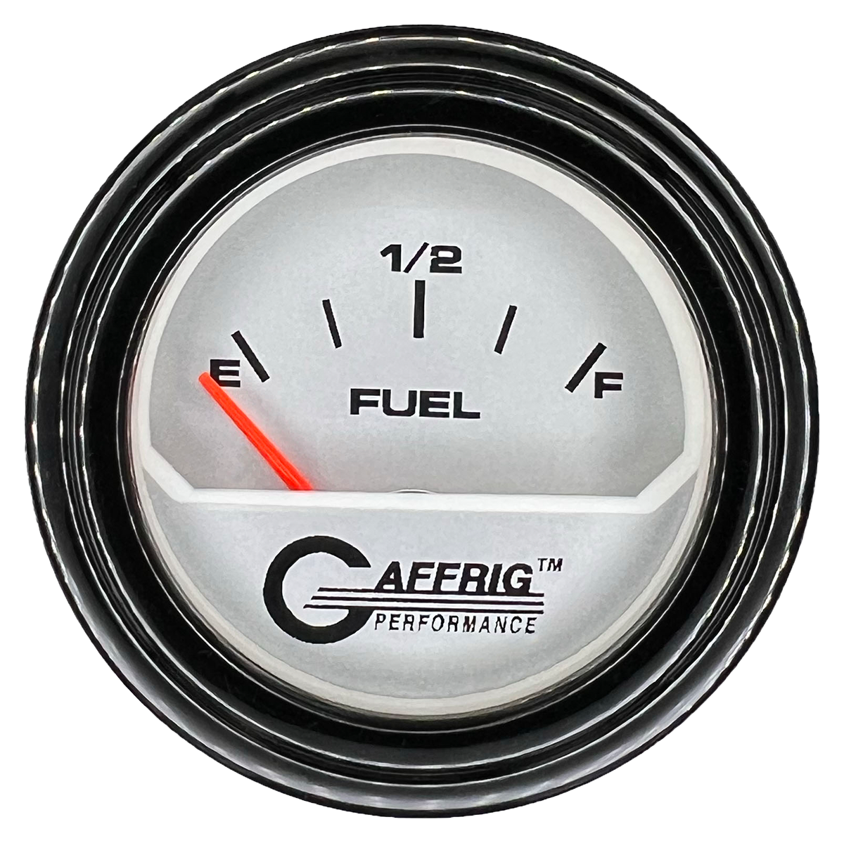 GAFFRIG 2 INCH ELECTRIC FUEL LEVEL GAUGE 240-33 OHMS STEP RIM (002) / BLACK / PLATINUM