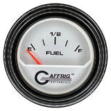 GAFFRIG 2 INCH ELECTRIC FUEL LEVEL GAUGE 240-33 OHMS STEP RIM (002) / BLACK / PLATINUM