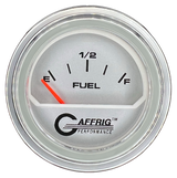 GAFFRIG 2 INCH ELECTRIC FUEL LEVEL GAUGE 240-33 OHMS STEP RIM (002) / CHROME/POLISHED / PLATINUM