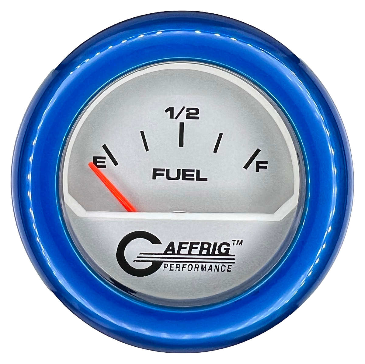 GAFFRIG 2 INCH ELECTRIC FUEL LEVEL GAUGE 240-33 OHMS FAT RIM (218) / BLUE / PLATINUM