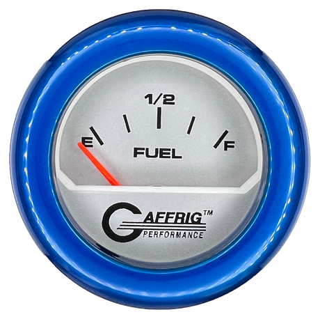 GAFFRIG 2 INCH ELECTRIC FUEL LEVEL GAUGE 240-33 OHMS FAT RIM (218) / BLUE / PLATINUM