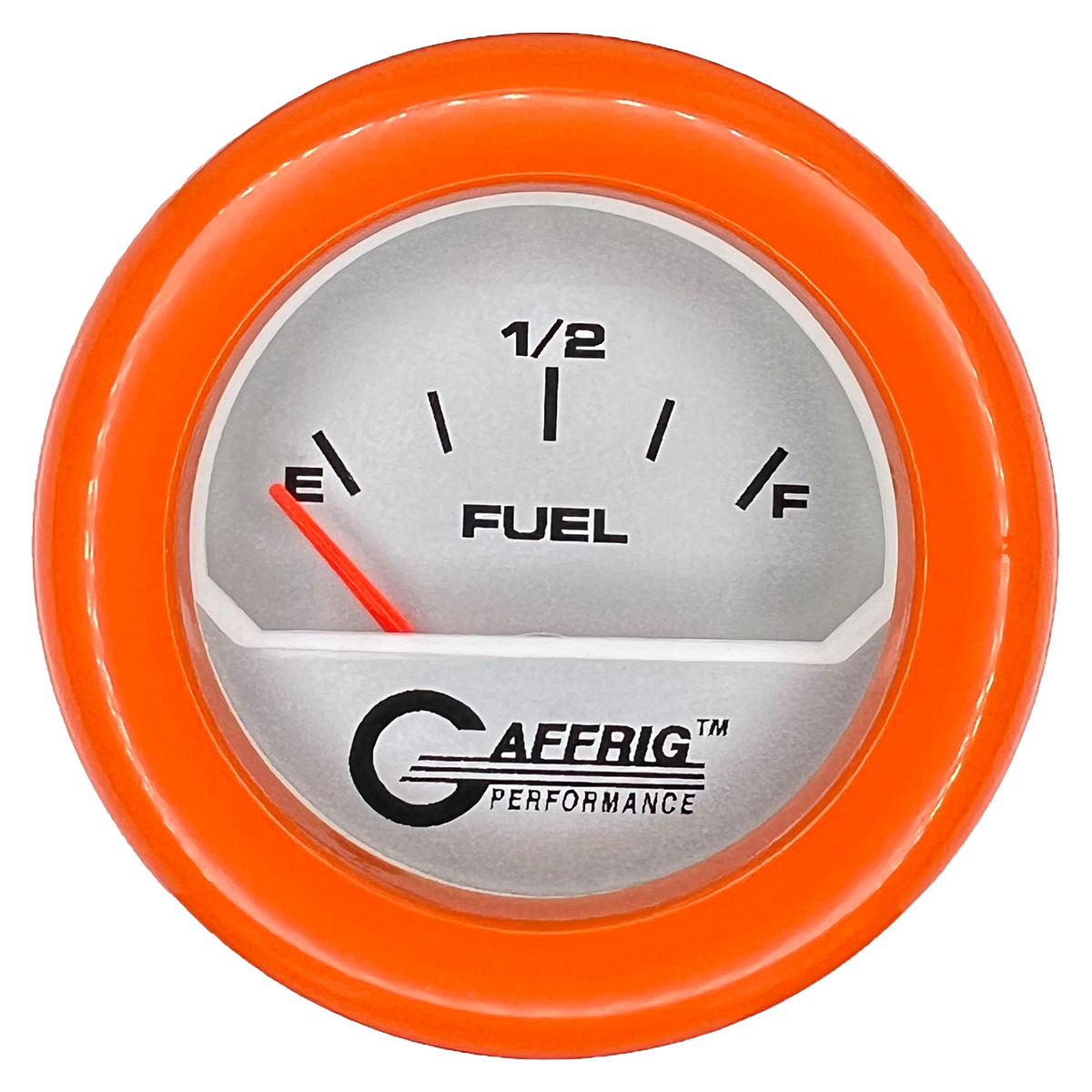 GAFFRIG 2 INCH ELECTRIC FUEL LEVEL GAUGE 240-33 OHMS FAT RIM (218) / ORANGE / PLATINUM