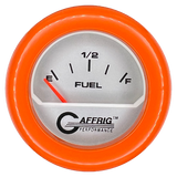 GAFFRIG 2 INCH ELECTRIC FUEL LEVEL GAUGE 240-33 OHMS FAT RIM (218) / ORANGE / PLATINUM