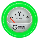 GAFFRIG 2 INCH ELECTRIC FUEL LEVEL GAUGE 240-33 OHMS FAT RIM (218) / LIME GREEN / PLATINUM