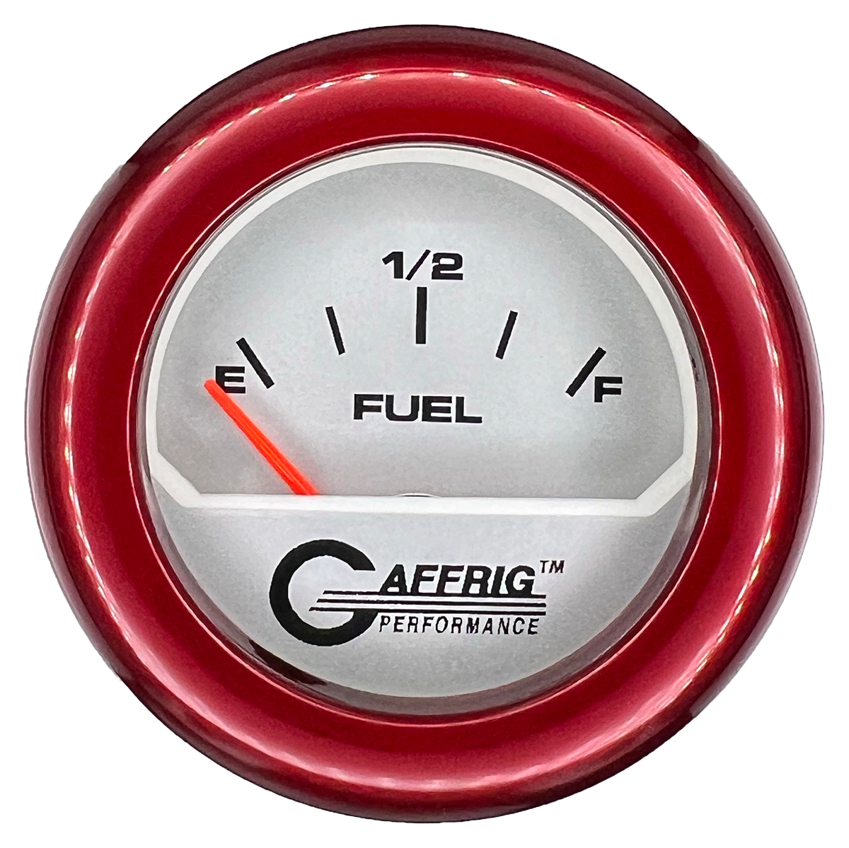 GAFFRIG 2 INCH ELECTRIC FUEL LEVEL GAUGE 240-33 OHMS FAT RIM (218) / RED / PLATINUM