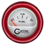 GAFFRIG 2 INCH ELECTRIC FUEL LEVEL GAUGE 240-33 OHMS FAT RIM (218) / RED / PLATINUM