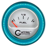 GAFFRIG 2 INCH ELECTRIC FUEL LEVEL GAUGE 240-33 OHMS FAT RIM (218) / TEAL / PLATINUM