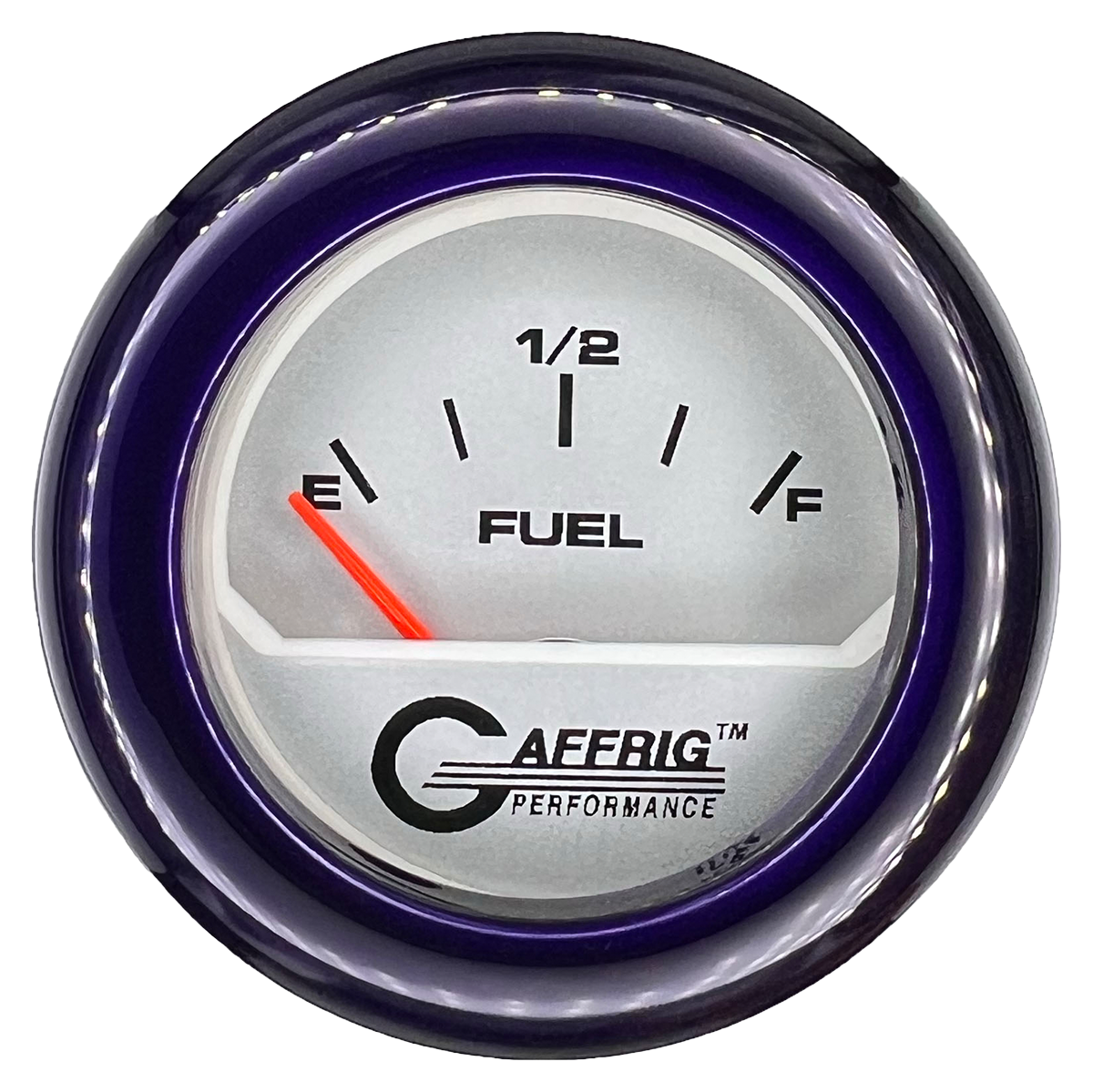 GAFFRIG 2 INCH ELECTRIC FUEL LEVEL GAUGE 240-33 OHMS FAT RIM (218) / PURPLE / PLATINUM