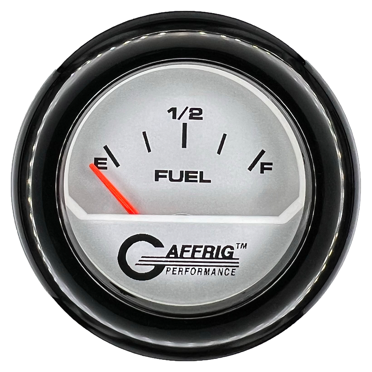 GAFFRIG 2 INCH ELECTRIC FUEL LEVEL GAUGE 240-33 OHMS FAT RIM (218) / BLACK / PLATINUM