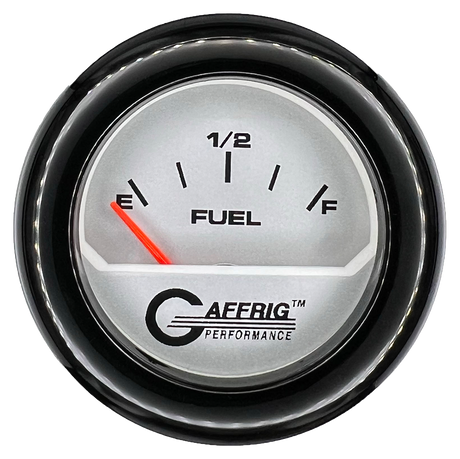 GAFFRIG 2 INCH ELECTRIC FUEL LEVEL GAUGE 240-33 OHMS FAT RIM (218) / BLACK / PLATINUM