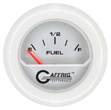 GAFFRIG 2 INCH ELECTRIC FUEL LEVEL GAUGE 240-33 OHMS FAT RIM (218) / WHITE / PLATINUM