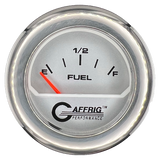 GAFFRIG 2 INCH ELECTRIC FUEL LEVEL GAUGE 240-33 OHMS FAT RIM (218) / CHROME/POLISHED / PLATINUM