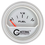 GAFFRIG 2 INCH ELECTRIC FUEL LEVEL GAUGE 240-33 OHMS STEP RIM (002) / PLATINUM / PLATINUM