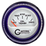 GAFFRIG 2 INCH ELECTRIC OIL TEMP GAUGE 100-320 F FAT RIM (218) / PURPLE / PLATINUM