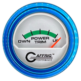 GAFFRIG 2 INCH ELECTRIC TRIM METER MERCURY GAUGE STEP RIM (002) / BLUE / PLATINUM