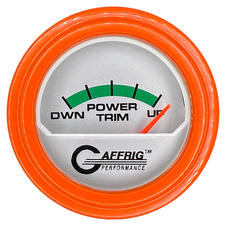 GAFFRIG 2 INCH ELECTRIC TRIM METER MERCURY GAUGE STEP RIM (002) / ORANGE / PLATINUM