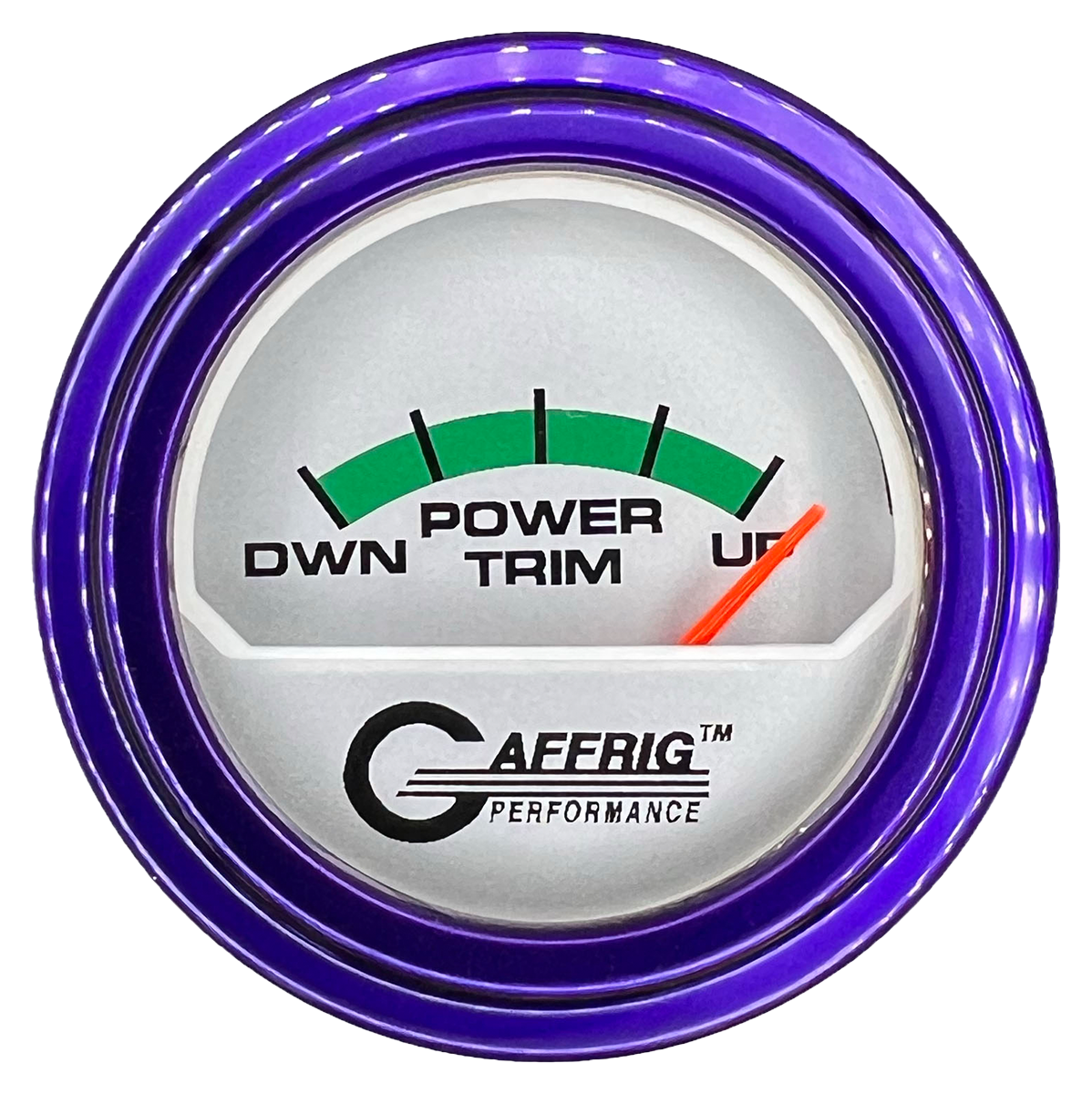 GAFFRIG 2 INCH ELECTRIC TRIM METER MERCURY GAUGE STEP RIM (002) / PURPLE / PLATINUM