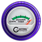 GAFFRIG 2 INCH ELECTRIC TRIM METER MERCURY GAUGE STEP RIM (002) / PURPLE / PLATINUM