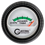 GAFFRIG 2 INCH ELECTRIC TRIM METER MERCURY GAUGE STEP RIM (002) / BLACK / PLATINUM