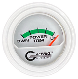 GAFFRIG 2 INCH ELECTRIC TRIM METER MERCURY GAUGE STEP RIM (002) / WHITE / PLATINUM