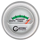 GAFFRIG 2 INCH ELECTRIC TRIM METER MERCURY GAUGE FAT RIM (218) / PLATINUM / PLATINUM