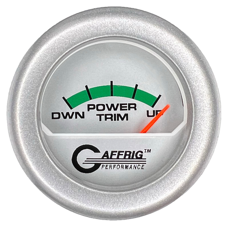 GAFFRIG 2 INCH ELECTRIC TRIM METER MERCURY GAUGE FAT RIM (218) / PLATINUM / PLATINUM