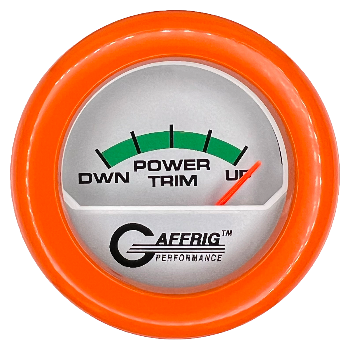 GAFFRIG 2 INCH ELECTRIC TRIM METER MERCURY GAUGE FAT RIM (218) / ORANGE / PLATINUM