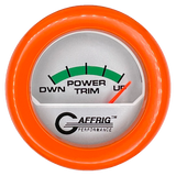 GAFFRIG 2 INCH ELECTRIC TRIM METER MERCURY GAUGE FAT RIM (218) / ORANGE / PLATINUM