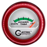 GAFFRIG 2 INCH ELECTRIC TRIM METER MERCURY GAUGE FAT RIM (218) / RED / PLATINUM