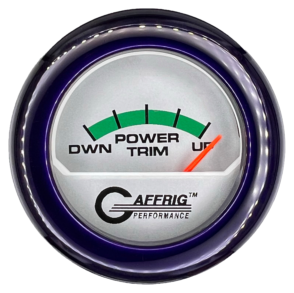 GAFFRIG 2 INCH ELECTRIC TRIM METER MERCURY GAUGE FAT RIM (218) / PURPLE / PLATINUM