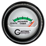 GAFFRIG 2 INCH ELECTRIC TRIM METER MERCURY GAUGE FAT RIM (218) / BLACK / PLATINUM