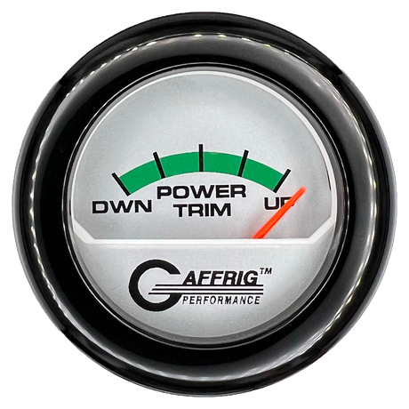 GAFFRIG 2 INCH ELECTRIC TRIM METER MERCURY GAUGE FAT RIM (218) / BLACK / PLATINUM