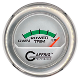 GAFFRIG 2 INCH ELECTRIC TRIM METER MERCURY GAUGE FAT RIM (218) / CHROME/POLISHED / PLATINUM