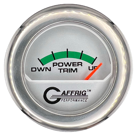 GAFFRIG 2 INCH ELECTRIC TRIM METER MERCURY GAUGE FAT RIM (218) / CHROME/POLISHED / PLATINUM