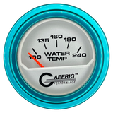 GAFFRIG 2 INCH ELECTRIC WATER TEMP 100-240 F GAUGE STEP RIM (002) / TEAL / PLATINUM