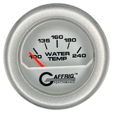 GAFFRIG 2 INCH ELECTRIC WATER TEMP 100-240 F GAUGE FAT RIM (218) / PLATINUM / PLATINUM