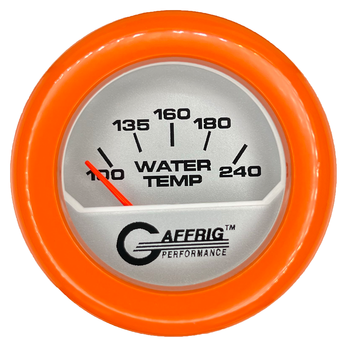 GAFFRIG 2 INCH ELECTRIC WATER TEMP 100-240 F GAUGE FAT RIM (218) / ORANGE / PLATINUM