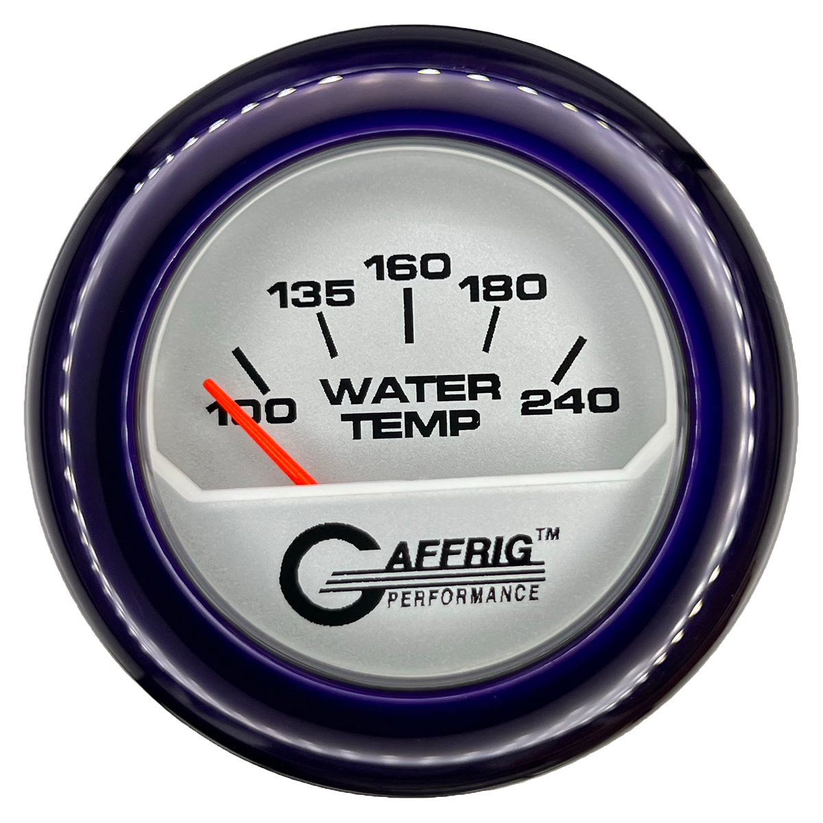 GAFFRIG 2 INCH ELECTRIC WATER TEMP 100-240 F GAUGE FAT RIM (218) / PURPLE / PLATINUM