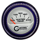 GAFFRIG 2 INCH ELECTRIC WATER TEMP 100-240 F GAUGE FAT RIM (218) / PURPLE / PLATINUM